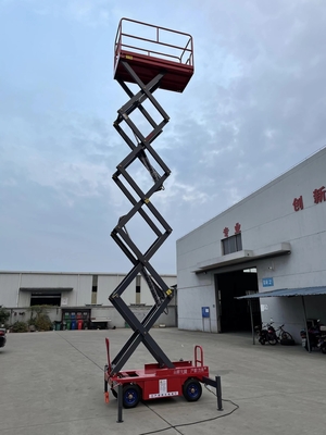 Double Scissor Lift With 320kg Capacity And 12m Hydraulic Electric Aerial Work Platform