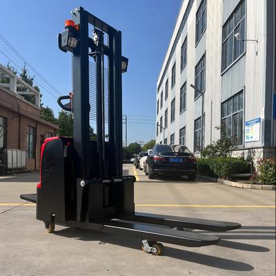 CE Certified 1.5 Ton Electric Stand-On Forklift Truck with Double Lift