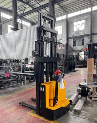 CE Certified Electric Pallet Stacker with Adjustable Cab and DC Motor for Efficient Warehouse Operations