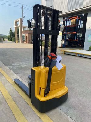 CE Certified Electric Pallet Stacker with Adjustable Cab and DC Motor for Efficient Warehouse Operations