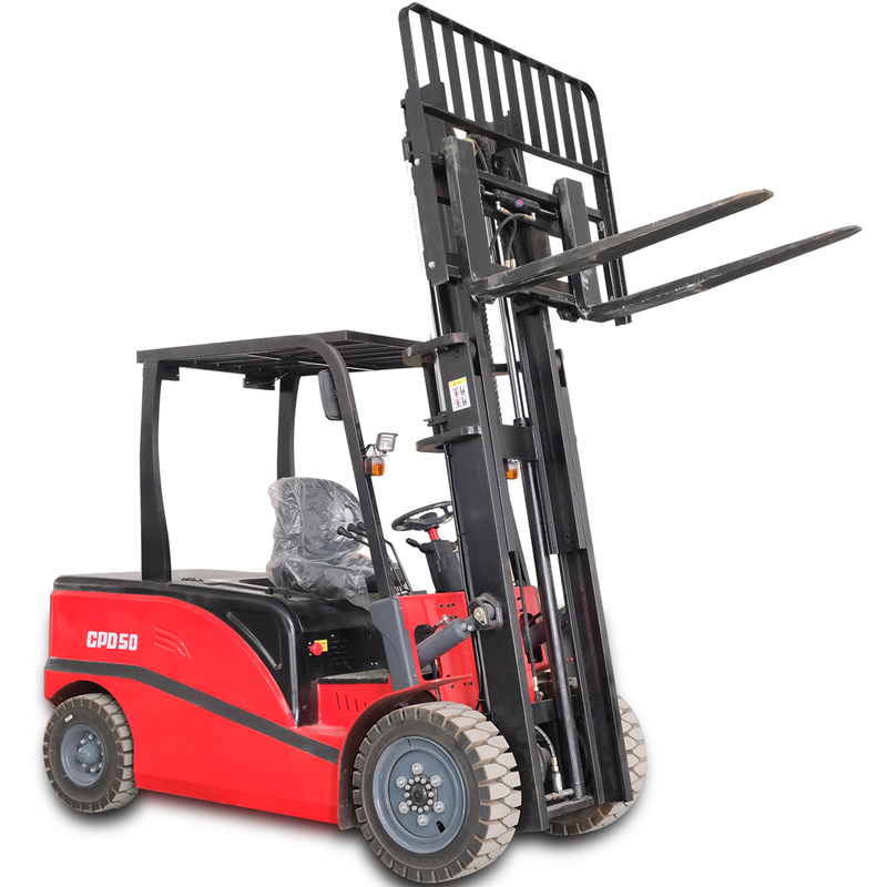 load 5tons 5000kg 4-wheel electric forklift full electric Low-price sales