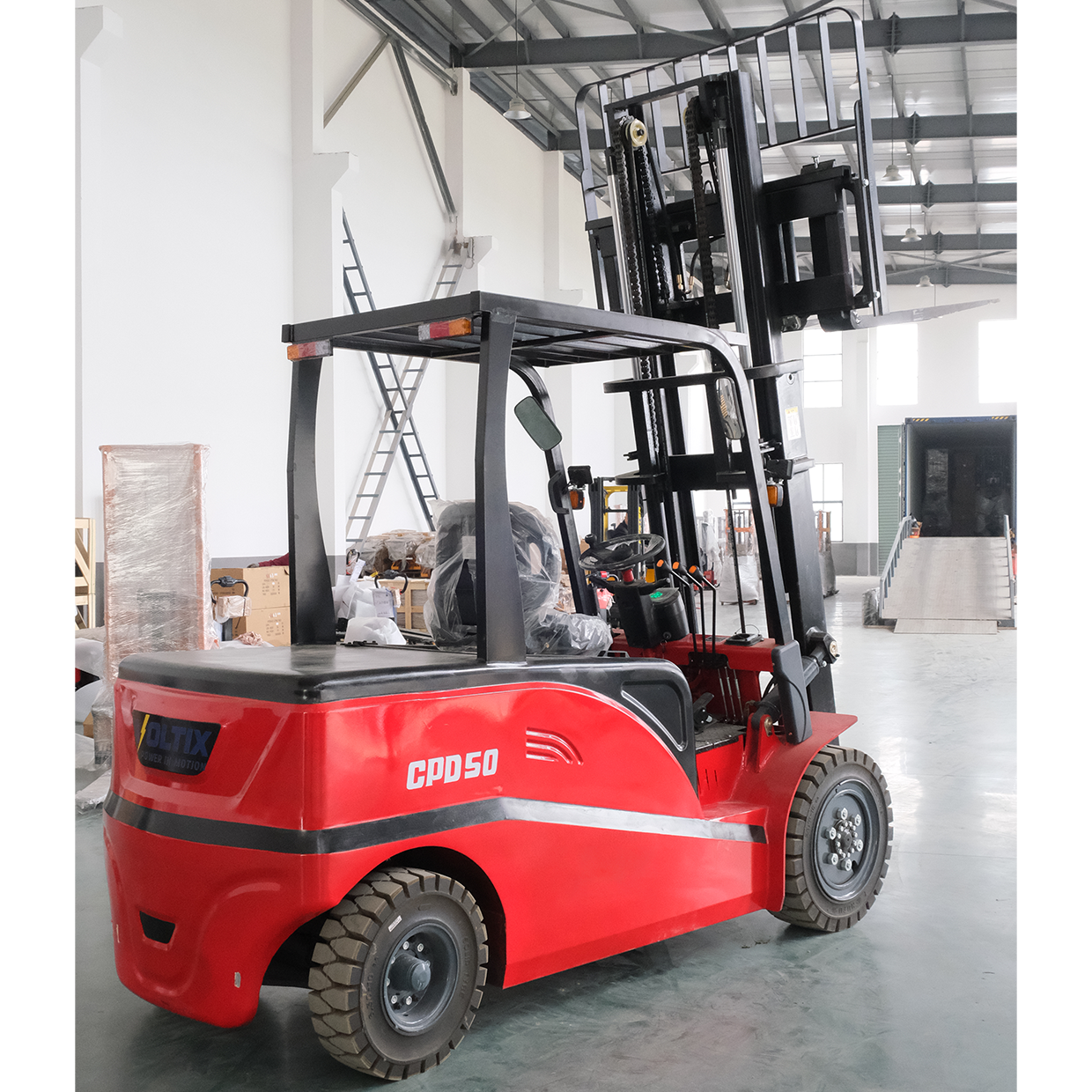 load 5tons 5000kg 4-wheel electric forklift full electric Low-price sales